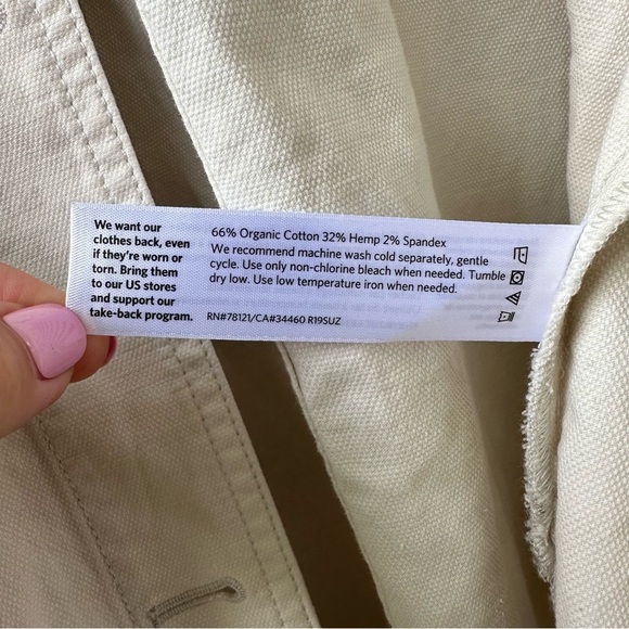 Eileen Fisher Bone Hemp Organic Cotton Jacket Open Front Boxy Fit L/XL - Picture 7 of 12